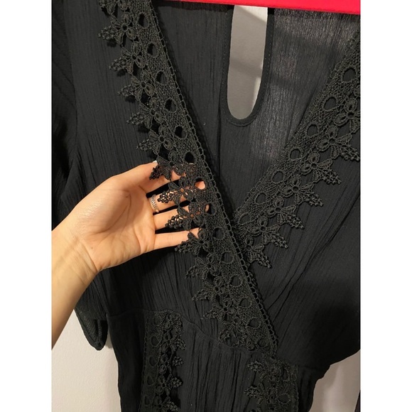 Black Lace Romper - Picture 4 of 4